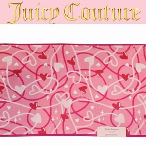 Juicy Couture Home Logo Heart Pattern Memory Foam Bath Rug